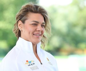 18.05.2022., Zagreb - Najuspjesnija sportasica, dvostruka olimpijska, dvostruka svjetska i peterostruka europska prvakinja Sandra Perkovic uoci odlaska u Birmingham na miting Dijamantne lige odrzala je konferenciju za medije na atletskom stadionu Mladost.  Photo: Goran Stanzl/PIXSELL