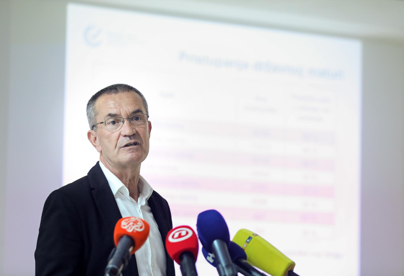 18.07.2022., Zagreb,  Ravnatelj Nacionalnog centra za vanjsko vrednovanje obrazovanja Vinko Filipovic predstavio je konacne rezultate ispita drzavne mature na ljetnom ispitnom roku u skolskoj godini 2021./2022. Photo: Emica Elvedji/PIXSELL