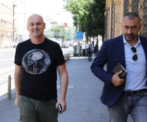 20.06.2022.,Zagreb - Bivsi ministar Tomislav Tolusic u pratnji odvjetnika Ivana Stanica odlazi iz USKOK-a nakon sto je dao  iskaz vezano za aferu Aldrovic-Milosevic Photo: Emica Elvedji/PIXSELL