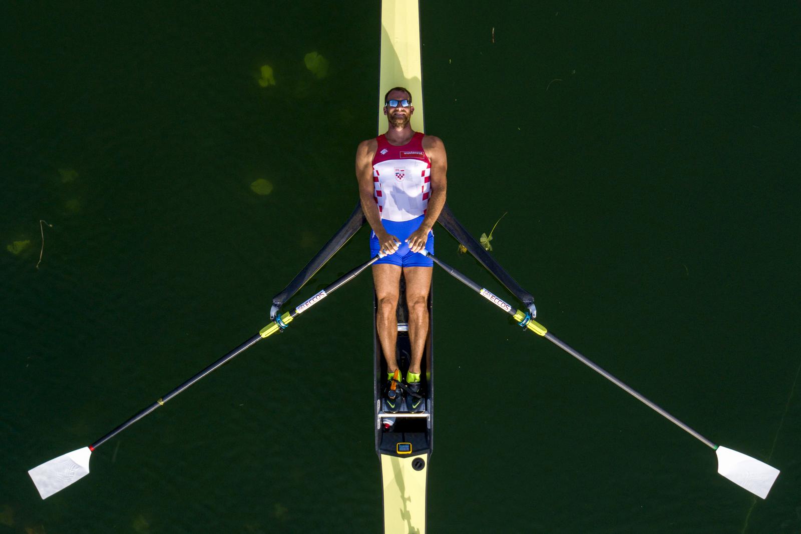 06.07.2021., Zagreb - Veslac Damir Martin na treningu uoci nastupa na Olimpijskim igrama u Tokiju. U Japanu lovi svoju trecu olimpijsku medalju u nizu.  Photo: Igor Kralj/PIXSELL