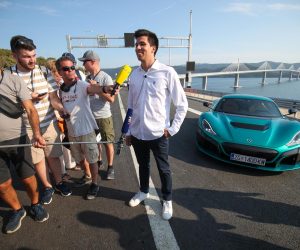 26.07.2022., Komarna - U tijeku su posljednje pripreme za otvaranje Peljeskog mosta. Pred Peljeskim mostom izjavu je dao Matija Renic, razvojni inzenjer za Neveru. Photo: Igor Kralj/PIXSELL