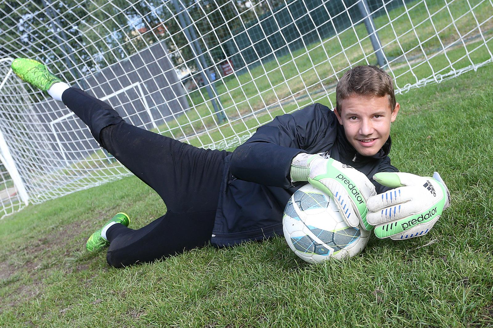 04.09.2013., Zagreb - Djecak Karlo Ziger, golman NK Zagreb koji ide u Chelsea. r"nPhoto: Goran Stanzl/PIXSELL