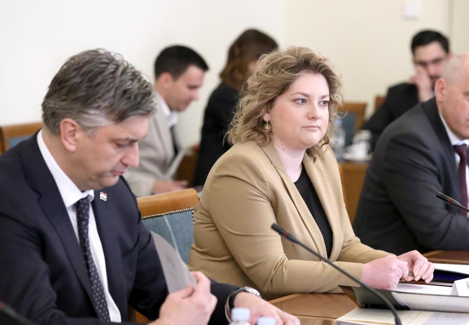 28.04.2022., Zagreb - Na 31. sjednici Odbor za Ustav, Poslovnik i politicki sustav raspravlja o prijedlogu premijera Plenkovica za iskazivanje povjerenja Anji Simpragi za obavljanje duznosti potpredsjednice Vlade RH. Photo: Patrik Macek/PIXSELL