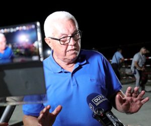 28.07.2021.  Komarna - Svecanost spajanja posljednjeg segmenta konstrukcije Peljeskog mosta. Izjava Luke Bebica s Peljeskog mosta.rrPhoto: Grgo Jelavic/PIXSELLrr