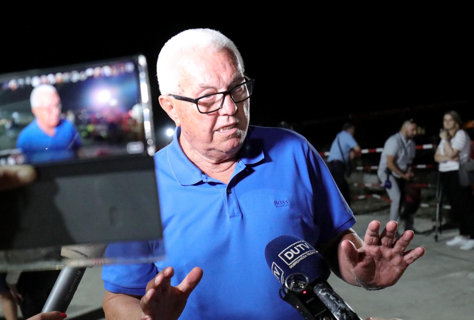 28.07.2021.  Komarna - Svecanost spajanja posljednjeg segmenta konstrukcije Peljeskog mosta. Izjava Luke Bebica s Peljeskog mosta.rrPhoto: Grgo Jelavic/PIXSELLrr