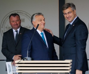 28.11.2019., Osijek - Otvorenje ucenickog doma u sklopu Prosvjetno-kulturnog centra Madjara u Osijeku. Predsjednik Vlade Madjarske Viktor Orban, predsjednik Vlade RH Andrej Plenkovic Photo: Dubravka Petric/PIXSELL