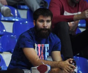 29.09.2019., KC Drazen Petrovic, Zagreb - Superkup ABA lige, finale, KK Cedevita Olimpija Ljubljana - KK Partizan NIS. Emil Tedeschi i Nika Perencevic Photo: Marko Lukunic/PIXSELL