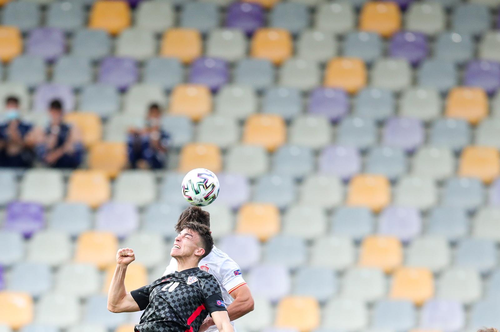 31.05.2021., stadion Ljudski vrt, Maribor, Slovenija - UEFA Europsko U21 prvenstvo, cetvrtfinale, Spanjolska - Hrvatska. Petar Musa Photo: Sanjin Strukic/PIXSELL