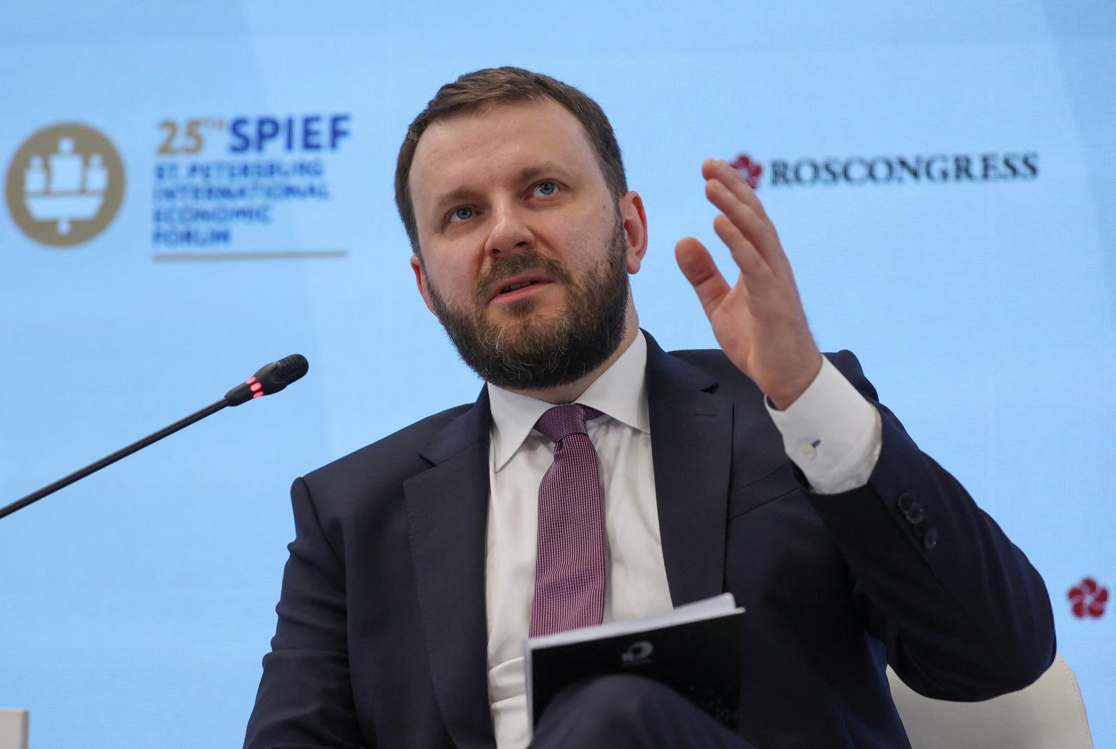 Russian presidential aide Maxim Oreshkin attends a session of the St. Petersburg International Economic Forum (SPIEF) in Saint Petersburg, Russia June 16, 2022. REUTERS/Anton Vaganov Photo: ANTON VAGANOV/REUTERS
