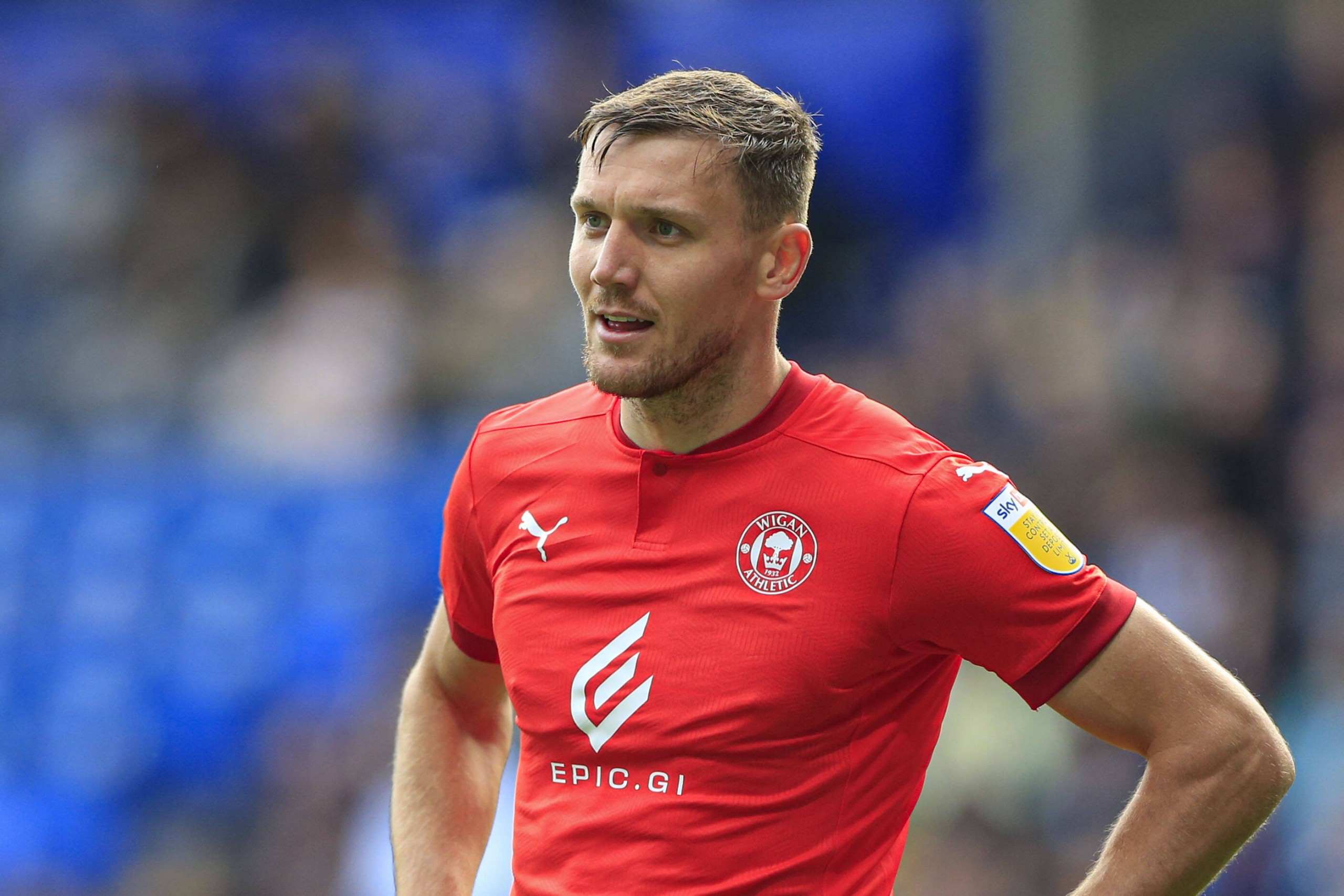 Sky Bet League 1 Bolton Wanderers v Wigan Athletic Charlie Wyke 9 of Wigan Athletic Bolton University of Bolton Stadium Greater Manchester United, ManU Kingdom Copyright: xConorxMolloy/NewsxImagesx