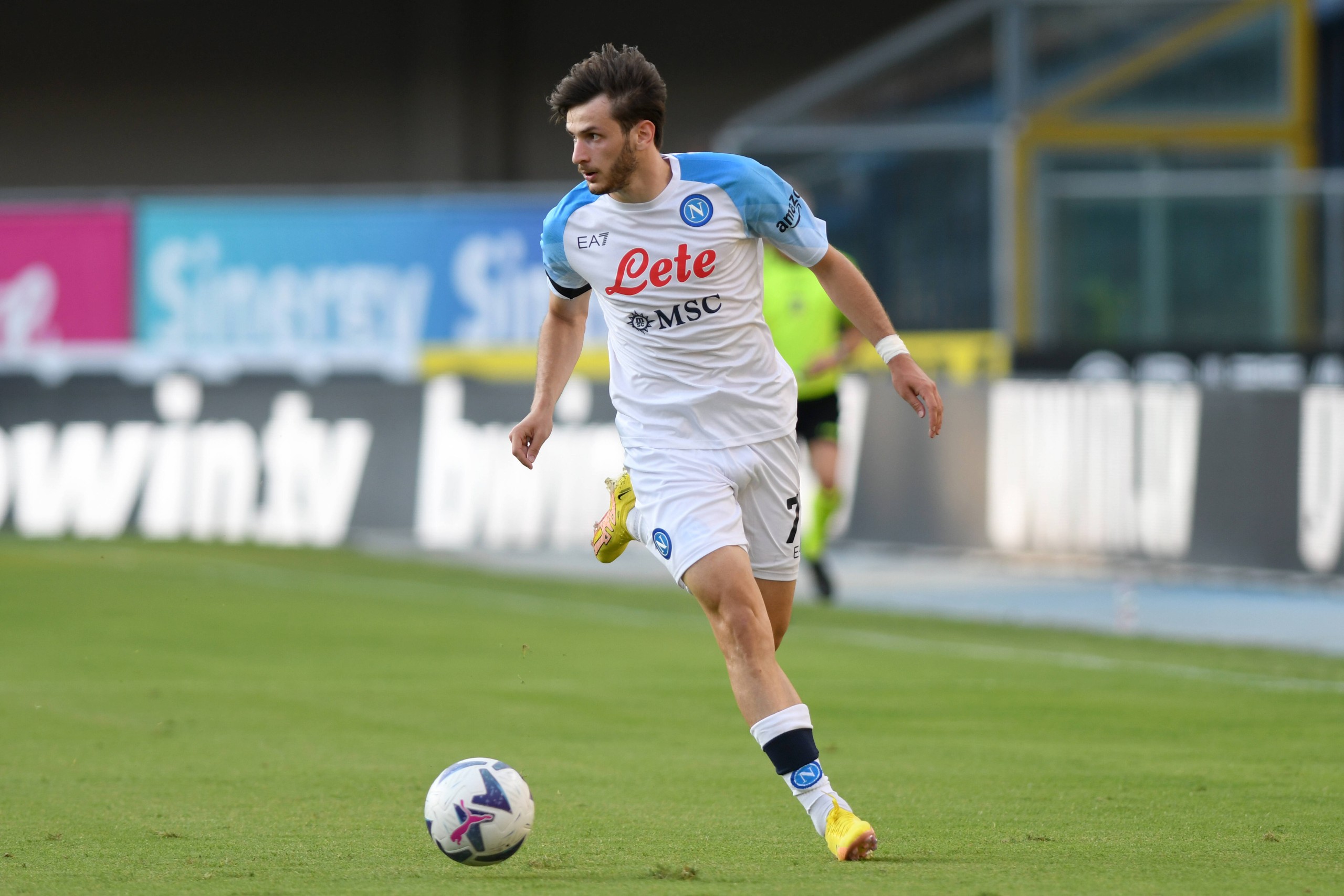 Serie A Champioship 2022-23, Hellas Verona-Napoli 2-5, KHVICHA KVARATSKHELIA CAMPIONATO SERIE A 2022-23 HELLAS VERONA-NAPOLI 2-5