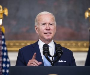 epa10095900 US President Joe Biden delivers remarks on the Inflation Reduction Act of 2022 in the State Dining Room in Washington, DC, USA, 28 July 2022. The gross domestic product (GDP) decreased at an annual rate of 0.9 percent in the second quarter of 2022. Inflation numbers in the US are already at 40-year highs.  EPA/JIM LO SCALZO