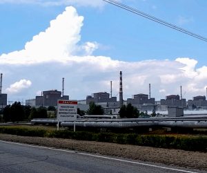 epa10110513 A still image taken a handout video provided  by the Russian Defence Ministry's press service shows a general view of the Zaporizhzhia Nuclear Power Station (ZNPP) in Enerhodar, southeastern Ukraine, 07 August 2022. The administration of Russian-controlled Enerhodar said that Ukrainian forces "launched a strike using a 220-mm Uragan MLRS rocket" towards the ZNPP and that it had "managed to open up and release fragmentation submunitions" while approaching, whereas Ukrainian state-owned plant operator Energatom stated that the Russian forces on 06 August "fired rockets at the site of the Zaporizhzhya nuclear power plant and the city of Energodar" hitting next to the ZNPP's facility where spent nuclear fuel is stored. Zaporizhzhia NPP with six power units is the largest nuclear power plant in Europe and was seized by Russian forces early in March 2022. Russian troops on 24 February entered Ukrainian territory, starting an armed conflict that has provoked destruction and a humanitarian crisis.  EPA/RUSSIAN EMERGENCIES MINISTRY HANDOUT  HANDOUT EDITORIAL USE ONLY/NO SALES