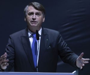 epa10114374 The President of Brazil Jair Bolsonaro participates in the Opening of the National Agro Meeting, in Brasilia, Brazil, 10 August 2022.  EPA/Joedson Alves