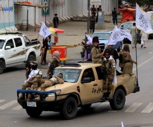 epa10122926 Taliban and their supporters gather near the building of former United States embassy as they celebrate the first anniversary of taking over the government in Kabul, Afghanistan, 15 August 2022. The Taliban's ascent to power on 15 August 2021 has led to the strictest interpretation of Shariah or Islamic law, resulting in a complete reversal of the women's rights ensured in recent years. Meanwhile, the takeover has led to the country being isolated internationally, after the international community turned back on the new Taliban government and imposed sanctions whose brunt is being borne by common Afghans.  EPA/STRINGER