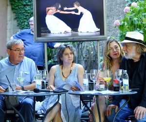 01.07.2022., Zagreb - Konferencija za medije povodom predstavljanja 22. sezone kazalista Ulysses. Rade Serbedzija, Lenka Udovicki, Dusko Ljustina, Branka Katic.   Photo: Marko Lukunic/PIXSELL