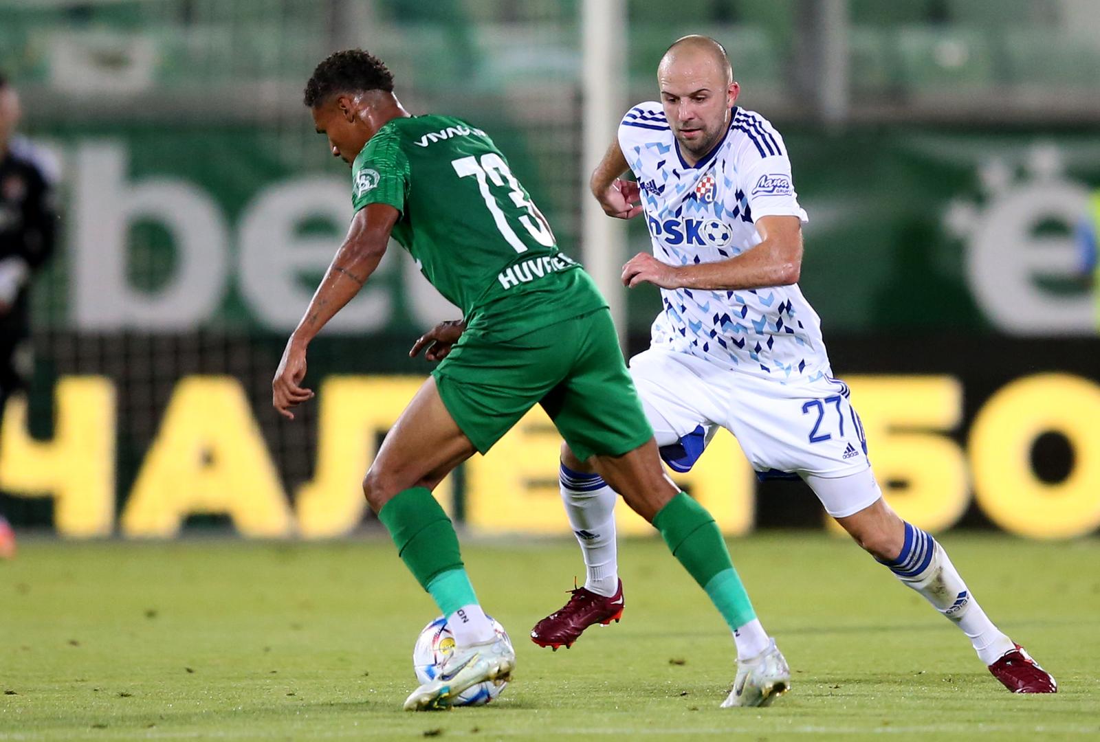 02.08.2022., Razgrad, Bugarska - Prva utakmica 3. pretkola UEFA Liga prvaka, GNK Dinamo Zagreb - PFC Ludogorets Razgrad. Josip Misic Photo: Matija Habljak/PIXSELL