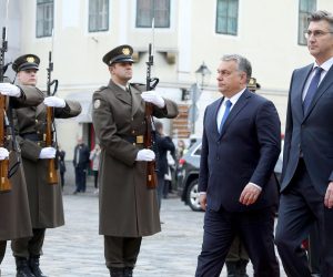 03.12.2018., Zagreb - U povodu sastanka na vrhu Srednjoeuropske inicijative predsjednik Vlade Andrej Plenkovic primio je u Banskim dvorima predsjednika vlade Madjarske Viktora Orbana. Photo: Patrik Macek/PIXSELL