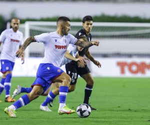 04.08.2022., stadion Poljud, Split - Prva utakmica 3. pretkola UEFA Konferencijske lige HNK Hajduk - Vitoria SC. Marko Livaja.
  Photo: Miroslav Lelas/PIXSELL