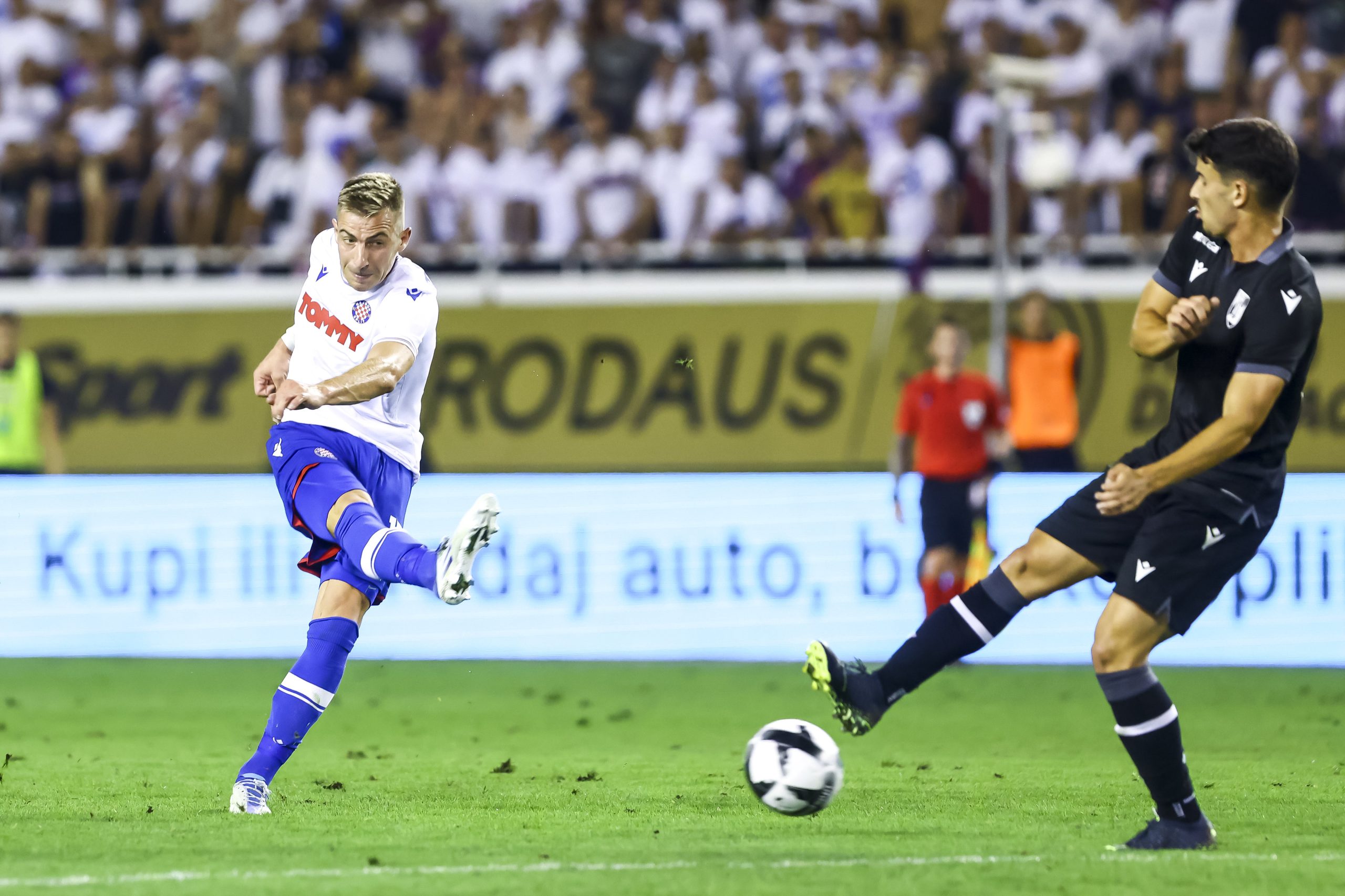 04.08.2022., stadion Poljud, Split - Prva utakmica 3. pretkola UEFA Konferencijske lige HNK Hajduk - Vitoria SC.
   Photo: Miroslav Lelas/PIXSELL