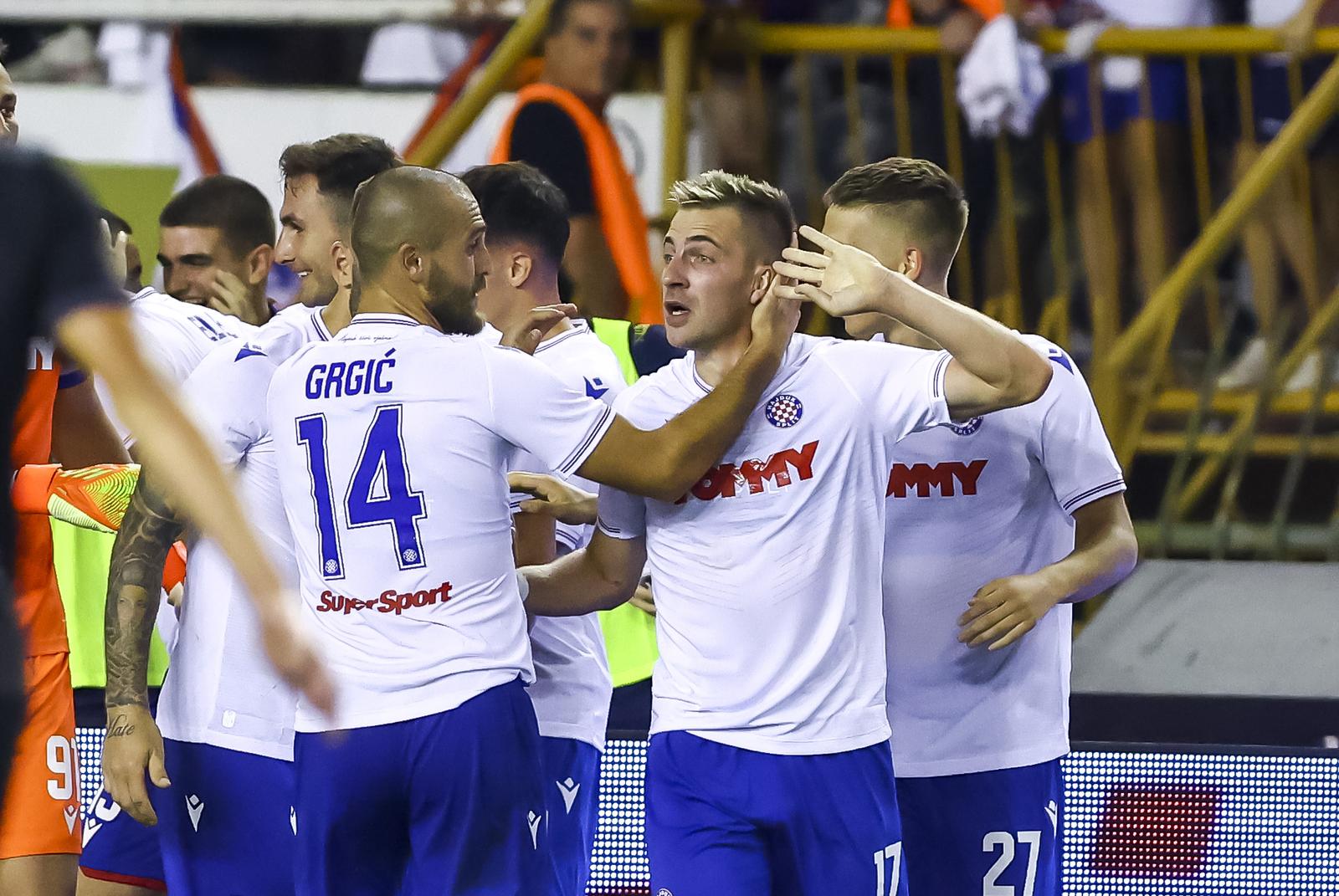 04.08.2022., stadion Poljud, Split - Prva utakmica 3. pretkola UEFA Konferencijske lige HNK Hajduk - Vitoria SC.
Photo:   Photo: Miroslav Lelas/PIXSELL