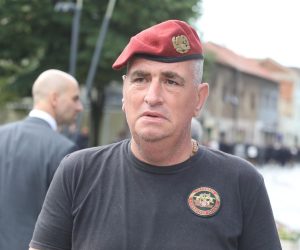05.08.2021., Knin - Svecani program i povodom Dana pobjede i Domovinske Zahvalnosti te Dana hrvatskih branitelja. polaganje vijenaca kod spomenika hrvatske pobjede Oluja 95, na Trgu dr. Ante Starcevica. Miro Bulj. Photo: Dusko Jaramaz/PIXSELL