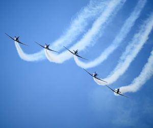 05.08.2022., Knin - Nastupom akrobatske skupine Krila Oluje zavrsena je sredisnja svecanost obiljezavanja Dana pobjede i domovinske zahvalnosti, Dana hrvatskih branitelja i 27. obljetnice vojno-redarstvene operacije Oluja. Photo: Davor Puklavec/PIXSELL