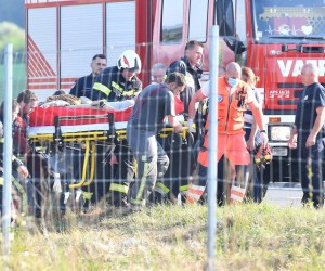 06.08.2022., Varazdin - Vise osoba poginulo je, a veci je broj tesko ozlijedjen u prometnoj nesreci koja se oko 5,40 sati dogodila na autocesti A4 u smjeru Zagreba, izmedju mjesta Jarek Bisaski i Podvorec, kada je s kolnika sletio autobusa poljskih nacionalnih registarskih oznaka, izvijestila je policija. Photo: Vjeran Zgane Rogulja/PIXSELL