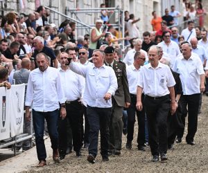 06.08.2022., Sinj - Nadmetanje za Coju uoci 307. Sinjske alke. Gradonacelnik Sinja Miro Bulj Photo: Davor Puklavec/PIXSELL