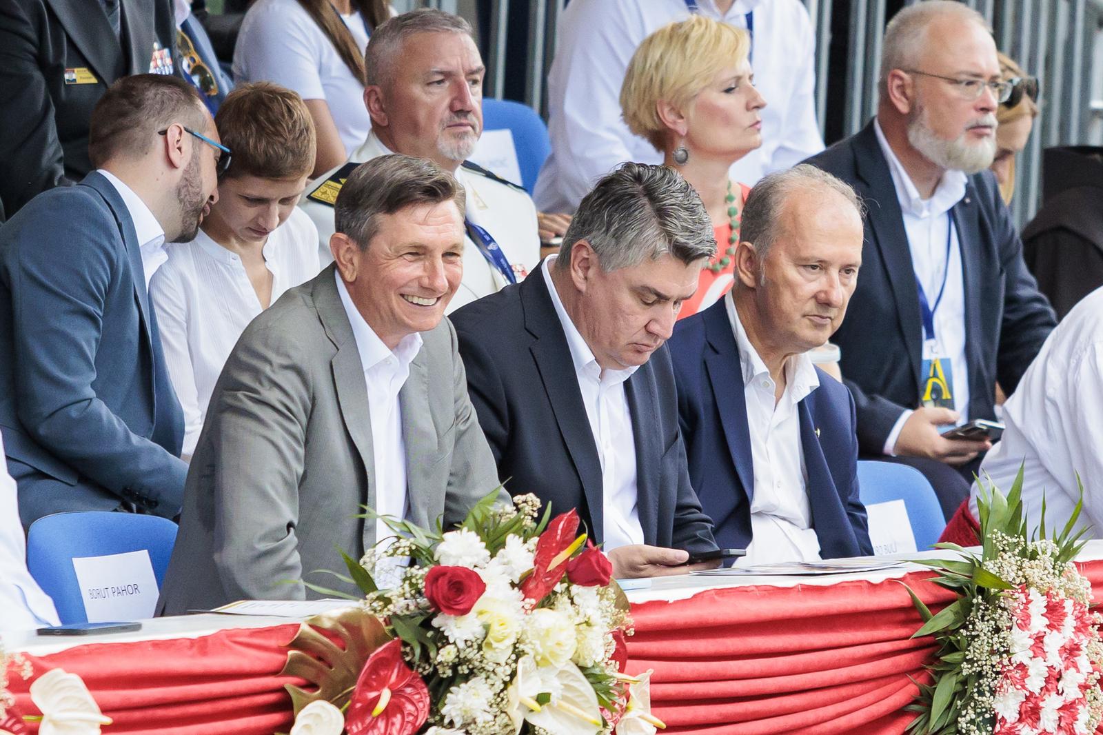 07.08.2022., Sinj - 307. Sinjska Alka.
Borut Pahor, Zoran Milanovic
Photo: Miroslav Lelas/PIXSELL Photo: Miroslav Lelas/PIXSELL