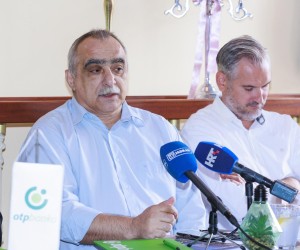 08.07.2022., Split - Odrzana je konferencija za medije u povodu premijere opere "Simon Boccanegra" Giuseppea Verdija kojom ce biti otvoreno 68. Splitsko ljeto.
Srecko Sestan, Jure Bucevic
   Photo: Miroslav Lelas/PIXSELL