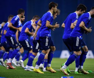 08.08.2022., Zagreb - Trening nogometaša Dinama na stadionu Maksimir uoci uzvratnog susreta 3. pretkola UEFA Lige prvaka protiv Ludogoretsa.   Photo: Marko Lukunic/PIXSELL