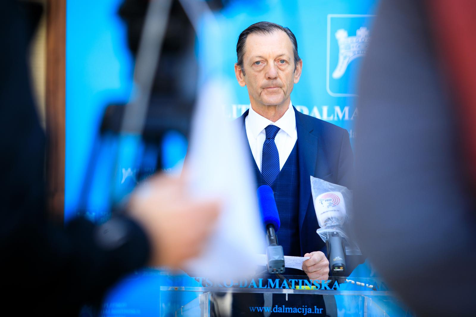 10.04.2020., Split - Konferencija za medije kriznog stozera Splitsko-dalmatinske zupanije.rJulije MestrovicrPhoto: Milan Sabic/PIXSELL