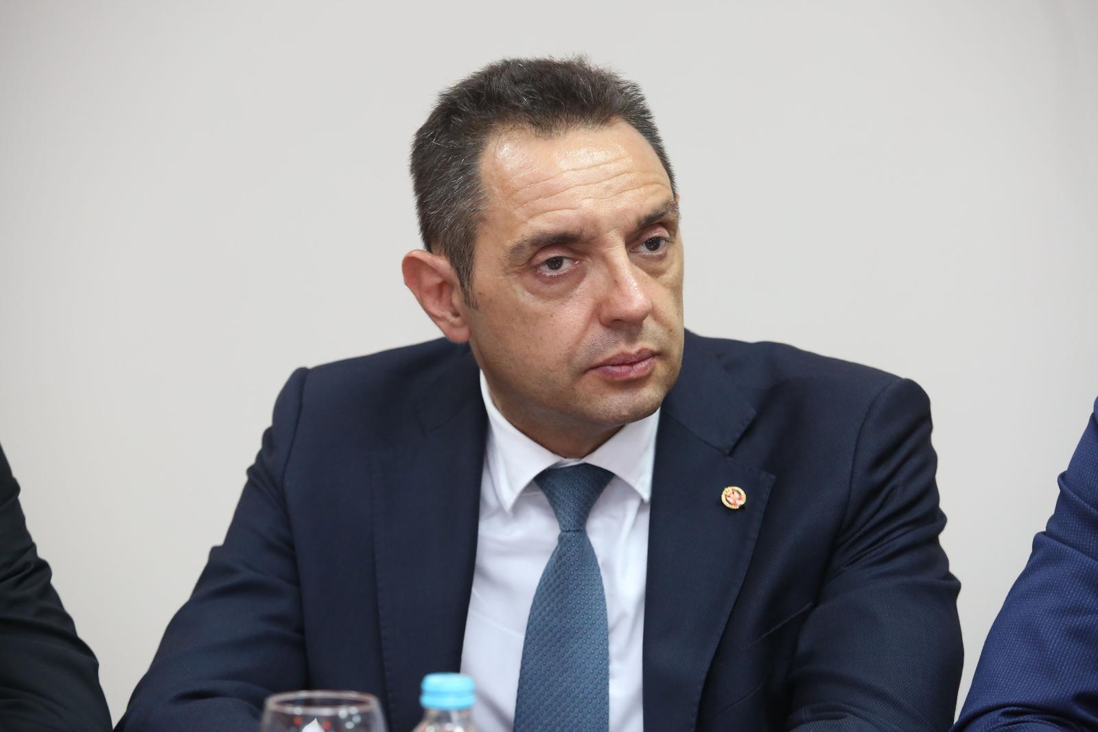 13.09.2019., Drvar, Bosna i Hercegovina - Povodom Dana sjecanja - spomen na sve srpske zrtve stradale u ratovima tijekom 20. stoljeca odrzana je akademija "Krajino moja", posvecena stradanju Srba iz zapadnokrajiskih opcina. Srbijanski ministar obrane Aleksndar Vulin Photo: Dusko Jaramaz/PIXSELL