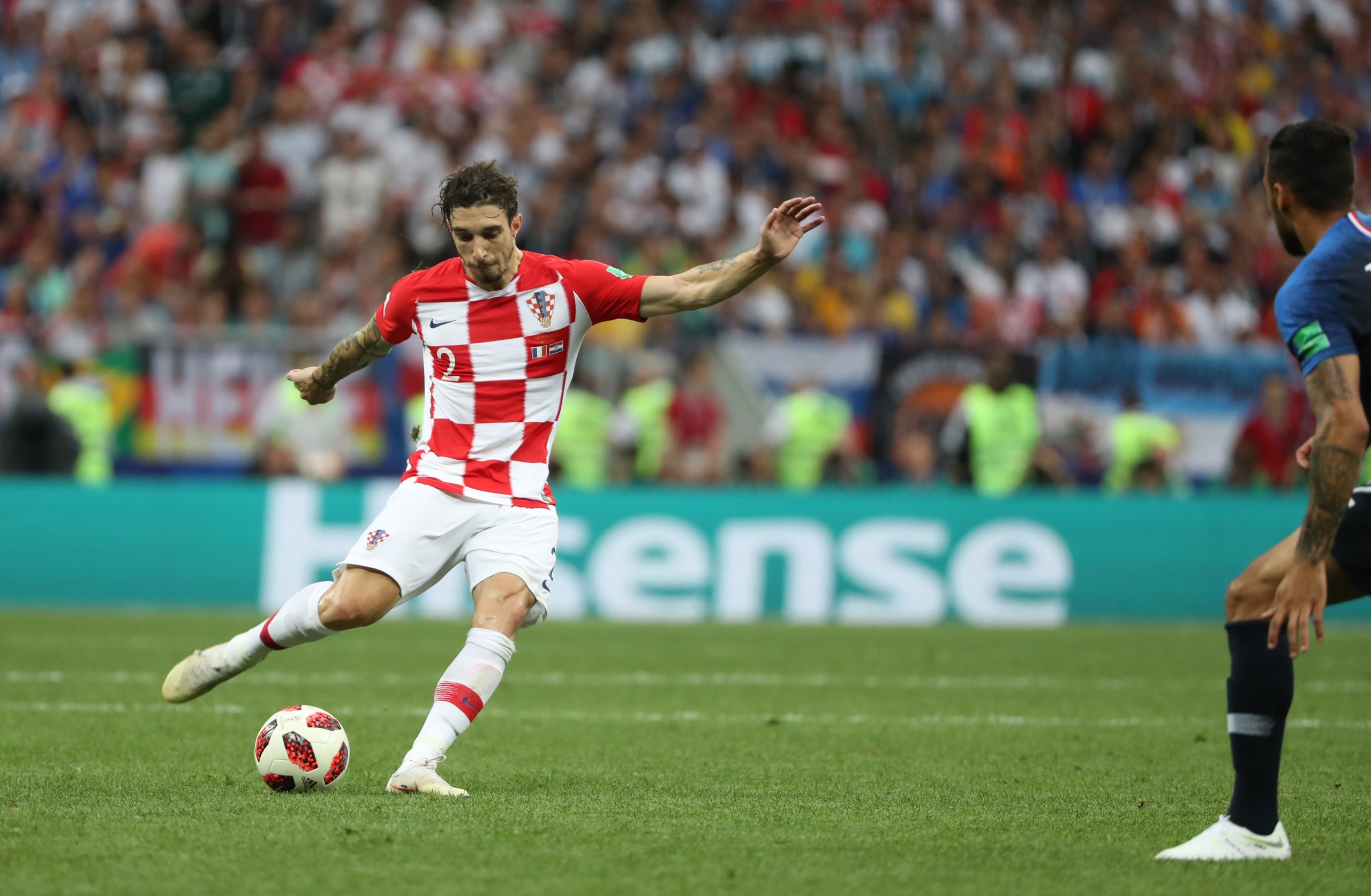 15.07.2018., stadion Luznjiki, Moskva, Rusija - Svjetsko nogometno prvenstvo 2018., finale, Francuska - Hrvatska. Sime Vrsaljko Photo: Igor Kralj/PIXSELL