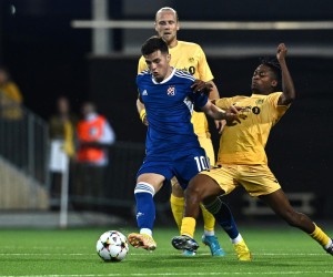 26.07.2022., stadion Aspmyra, Bodo, Norveska - Prva utakmica play-offa UEFA Lige prvaka, FK Bodo-Glimt - GNK Dinamo. Martin Baturina, Joel Mugisha Photo: Marko Lukunic/PIXSELL