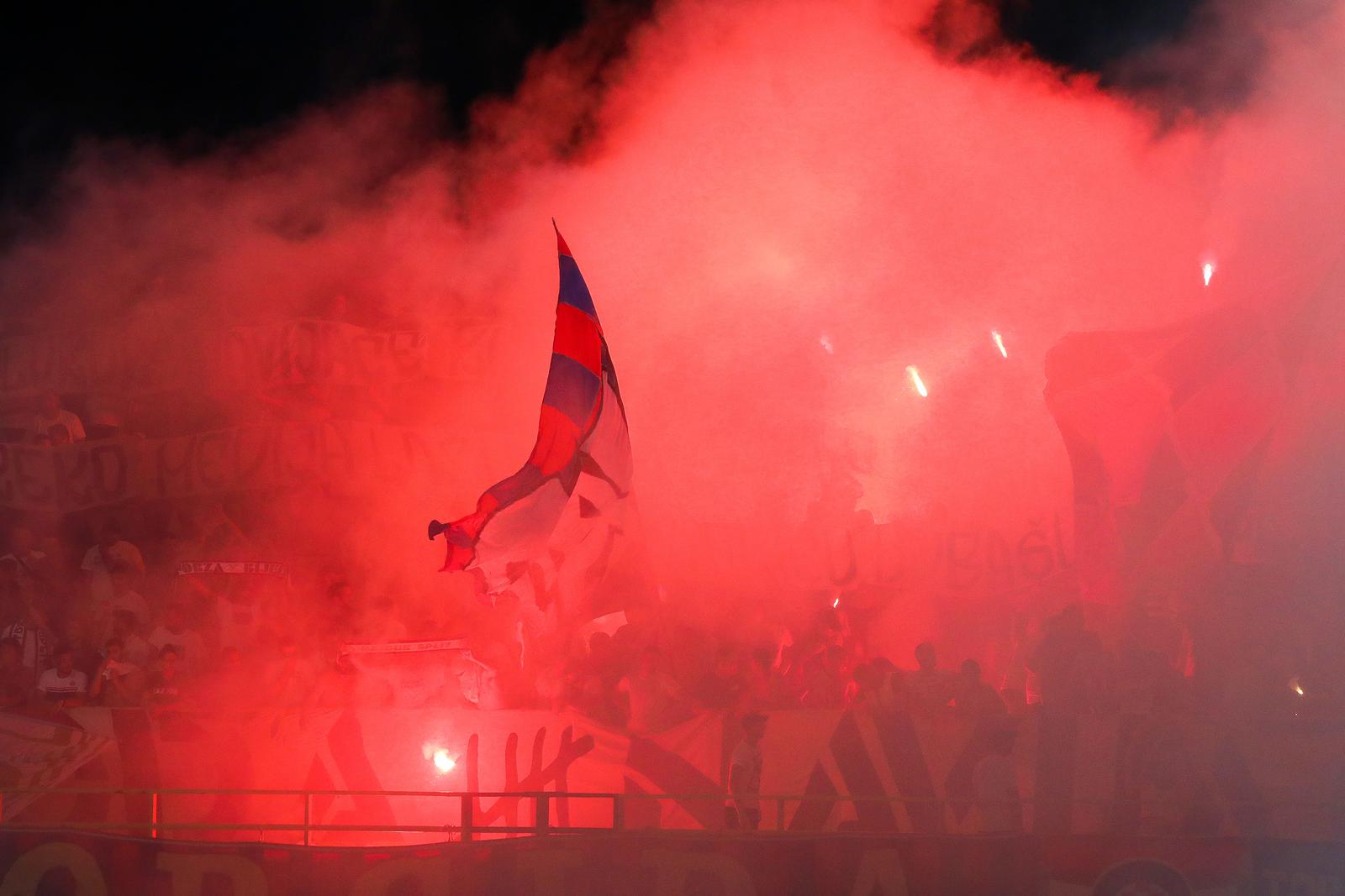 17.07.2022., stadion Aldo Drosina, Pula - SuperSport HNL, 01. kolo, NK Istra 1961 - HNK Hajduk. Torcida.  Photo: Srecko Niketic/PIXSELL