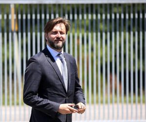 18.07.2022.,Sveta Nedelja - U Hrvatskoj kovnici novca pocela je proizvodnja hrvatskih eurokovanica. Dogadjaju su prisustvovali predsjednik Vlade RH Andrej Plenkovic i direktor Hrvatske narodne banke Boris Vujcic Photo: Zeljko Hladika/PIXSELL