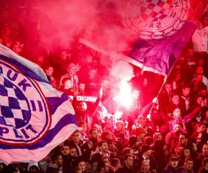 19.12.2021., stadion Poljud, Split - Hrvatski Telekom Prva liga, 20. kolo, HNK Hajduk - NK Osijek. Navijaci Hajduka, Torcida. Photo: Milan Sabic/PIXSELL