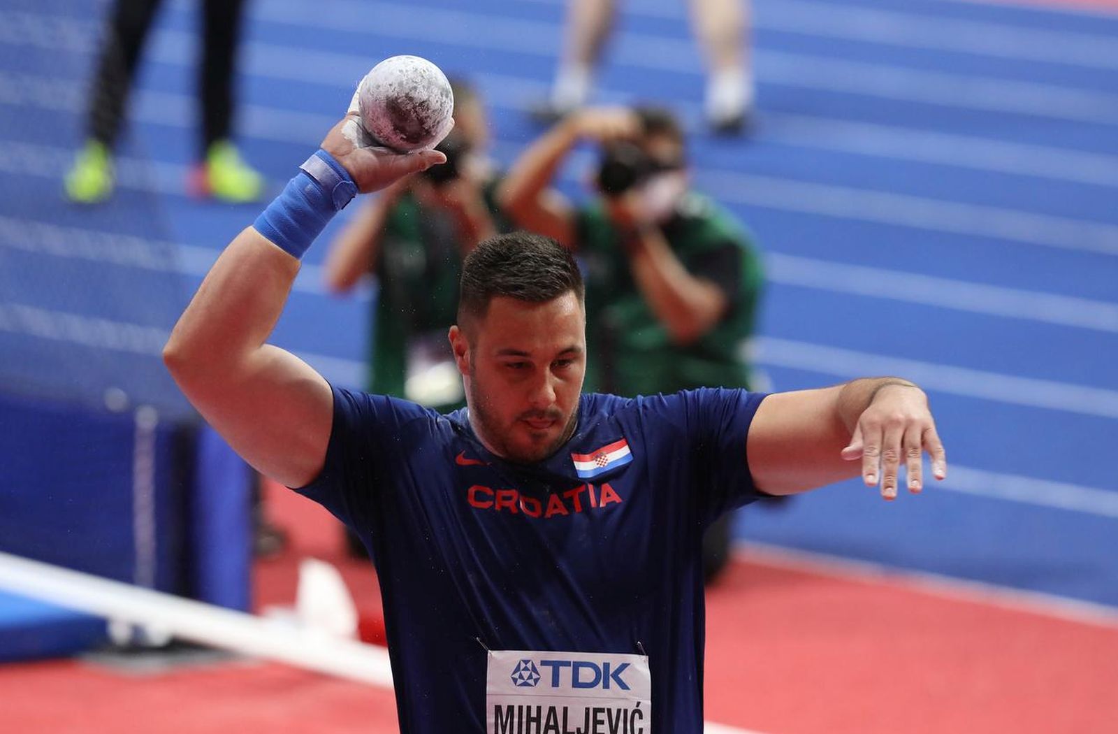19, March, 2022, Belgrade -   The second day of the World Athletics Indoor Championships to be held at the Stark Arena. Filip Mihaljevic (CRO). Photo: M.M./ATAImages

19, mart, 2022, Beograd - Drugi dan Svetskog atletskog dvoranskog prvenstva koje se odrzava u Stark areni. Photo: M.M./ATAImages Photo: M.M./PIXSELL