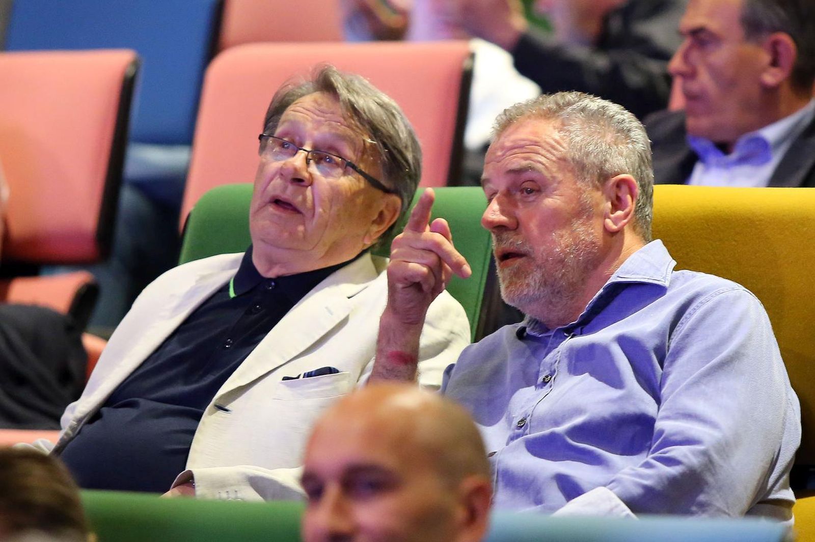 21.05.2018., Zagreb - U Kaptol boutique kinu premijerno je prikazan dokumentarni film Vatreni. Miroslav Ciro Blazevic, Milan Bandic "n Photo: Jurica Galoic/PIXSELL
