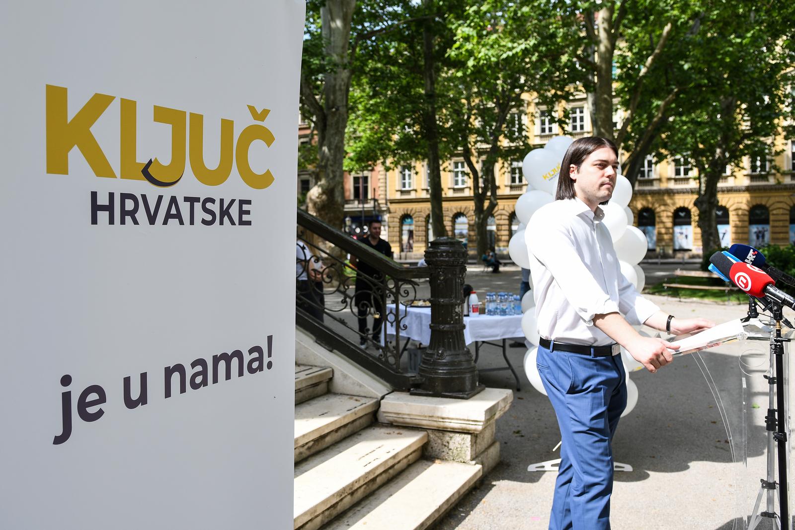 21.5.2022., Zagreb - Ivan Vilibor Sinčić predstavio stranku Ključ Hrvatske, rebranding Živog Zida
Photo: Zoe Sarlija/PIXSELL Photo: Zoe Sarlija/PIXSELL