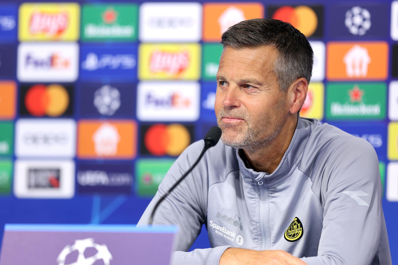 23.08.2022., Zagreb - Konferencija za medije Bodo/Glimta na stadionu Maksimir uoci uzvratnog susreta doigravanja UEFA Lige prvaka protiv Dinama. Trener Bodo/Glimt Kjetil Knutsen. Photo: Luka Stanzl/PIXSELL