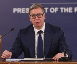 25, June, 2022, Belgrade - The President of the Republic of Serbia, Aleksandar Vucic, addressed the public in the building of the General Secretariat of the President of the Republic. Aleksandar Vucic. Photo: M. K./ATAImages

25, jun, 2022, Beograd - Predsednik Republike Srbije Aleksandar Vucic obratio se javnosti u zgradi Generalnog  sekretarijata predsednika Republike. Photo: M. K./ATAImages Photo: M.K./ATAImages/PIXSELL/PIXSELL