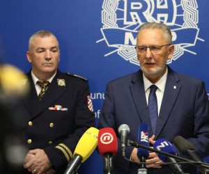 28.10.2019.,Zagreb -  Nakon sto je zamjenik ravnatelja policije Josip Celic podnio ostavku odrzana je izvanredna konferencija za novinare na kojoj su govorili glavni ravnatelj policije Nikola Milina i ministar unutarnjih poslova Davor Bozinovic.rPhoto: Jurica Galoic/PIXSELL