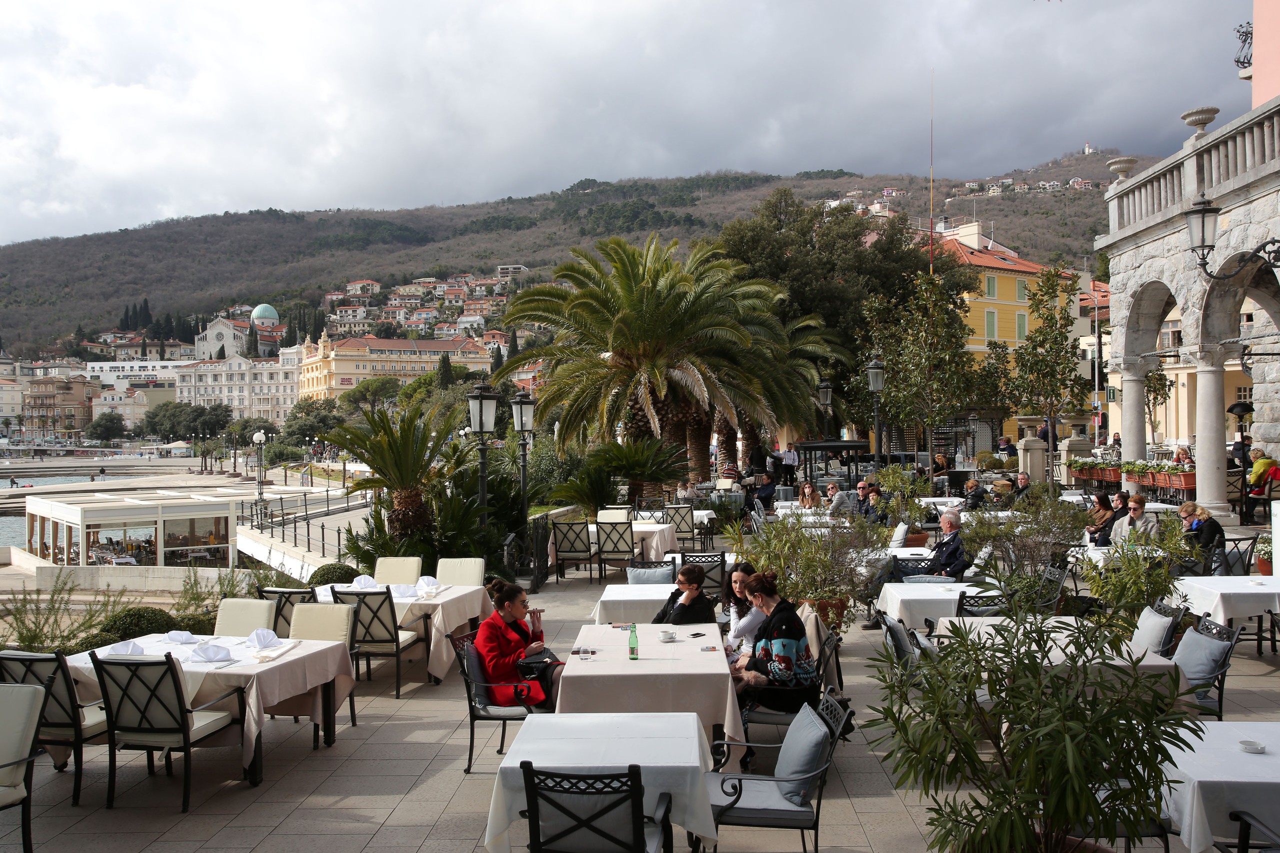 29.02.2020., Opatija - Terasa hotela Milenij. Ilustracija"nPhoto:Goran Kovacic/PIXSELL