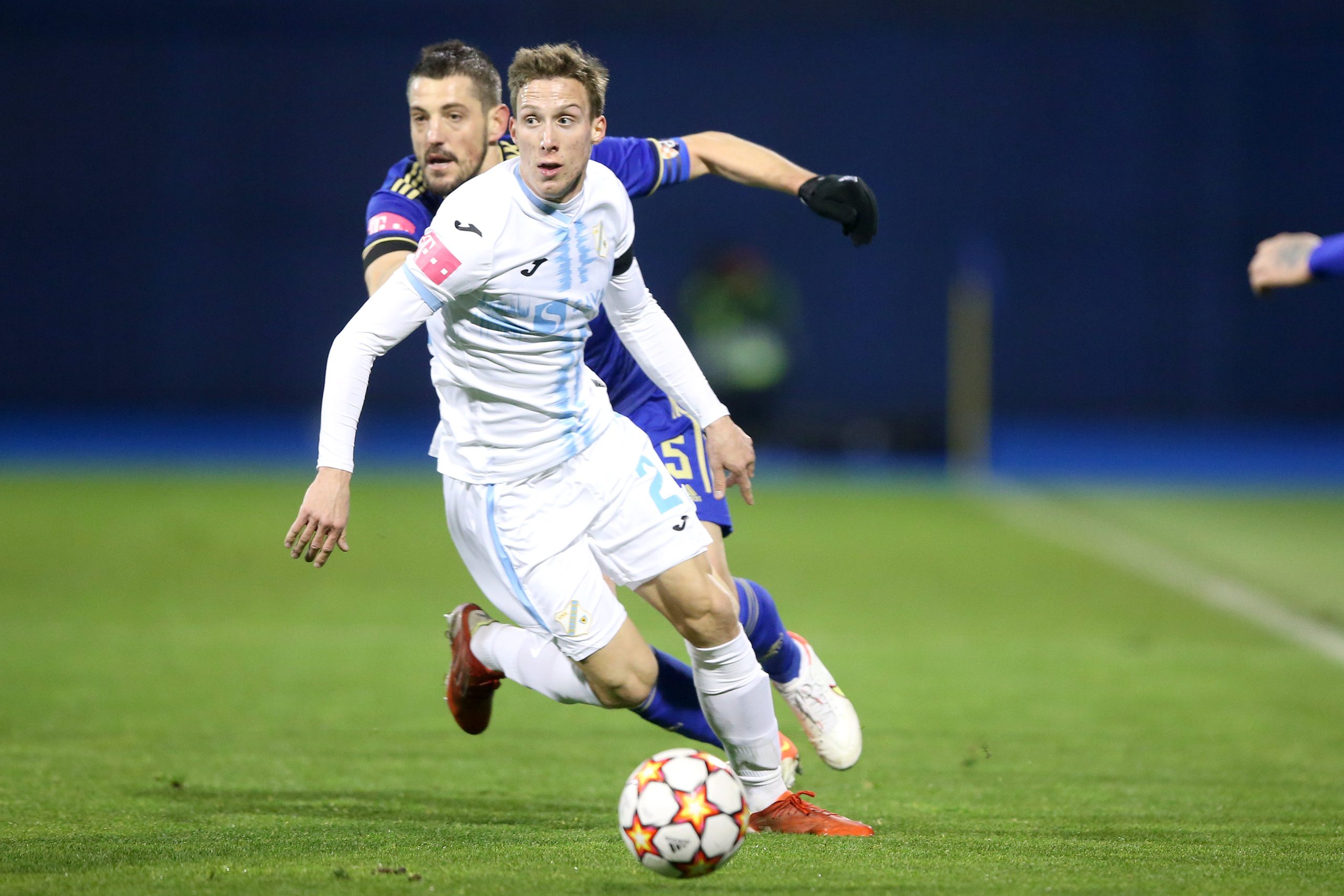 30.01.2022., stadion Maksimir, Zagreb - Hrvatski Telekom Prva liga, 21. kolo, GNK Dinamo - HNK Rijeka. Filip Braut, Arijan Ademi Photo: Matija Habljak/PIXSELL