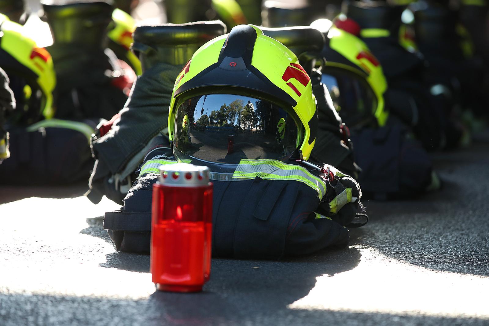 30.08.2022., Zagreb - Obiljezavanje 15. obljetnice pogibije 12 vatrogasaca na Kornatima u JVP Zagreb u Savskoj ulici.  Photo: Goran Stanzl/PIXSELL