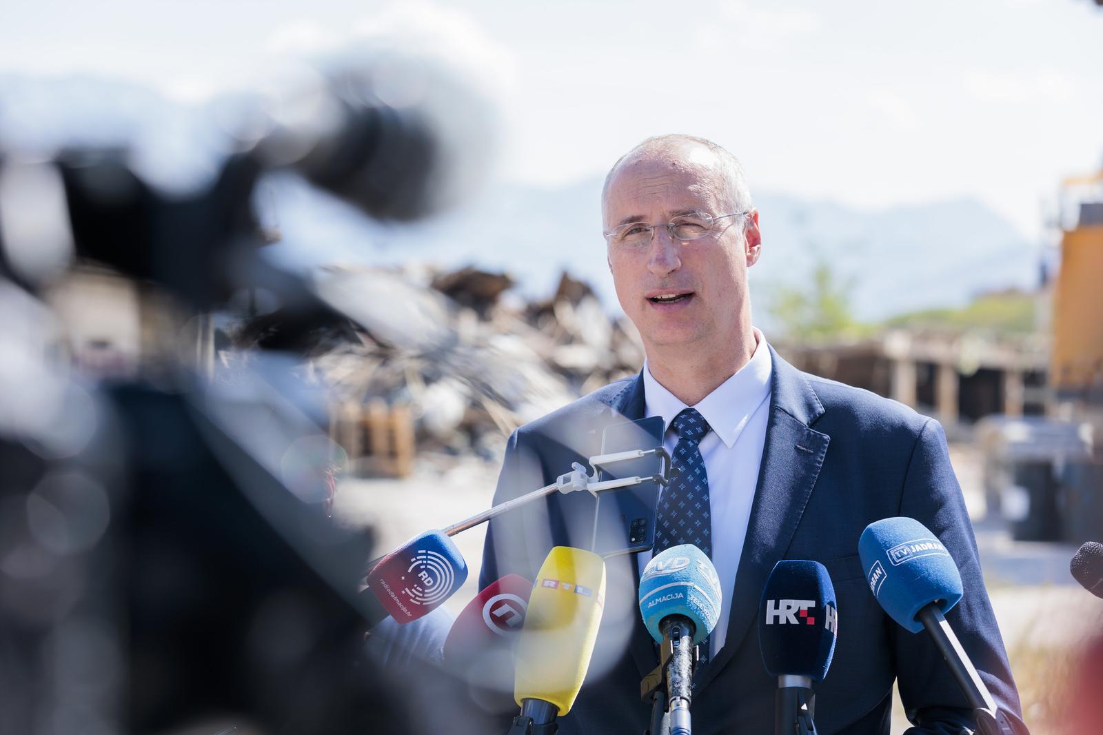30.08.2022., Split - Gradonacelnik Grada Splita Ivica Puljak odrzao je konferenciju za medije u povodu pocetka pripreme gradskog projekta Kopilica.

 Photo: Miroslav Lelas/PIXSELL