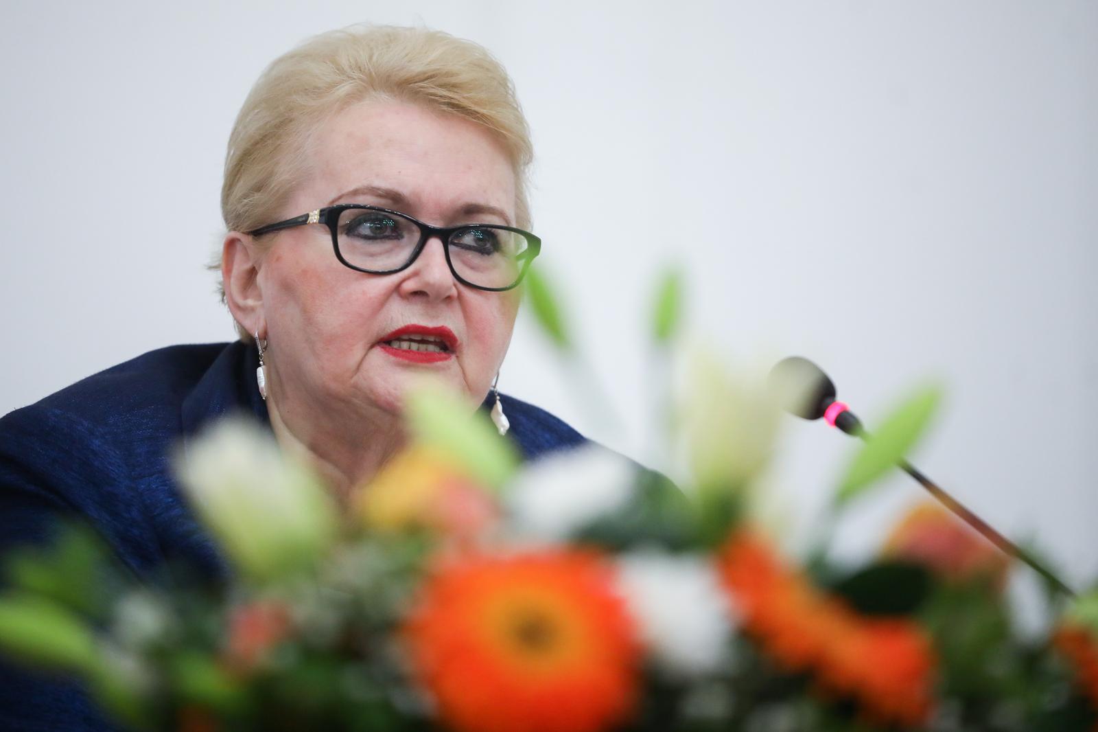 31.05.2022., Sarajevo, Bosna i Hercegovina - Ministrica vanjskih poslova BiH Bisera Turkovic na konferenciji za medije nakon sastanka s ministrom vanjskih poslova Republike Grcke Nikolaosom Dendiasom nakon sastanka.   Photo: Armin Durgut/PIXSELL